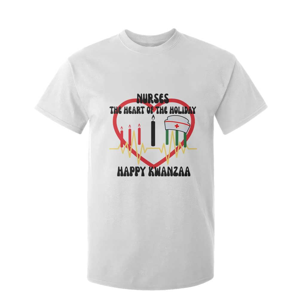Nurse The Heart Of The Holiday T Shirt For Kid Happy Kwanzaa Medical Gift TS12 White Print Your Wear