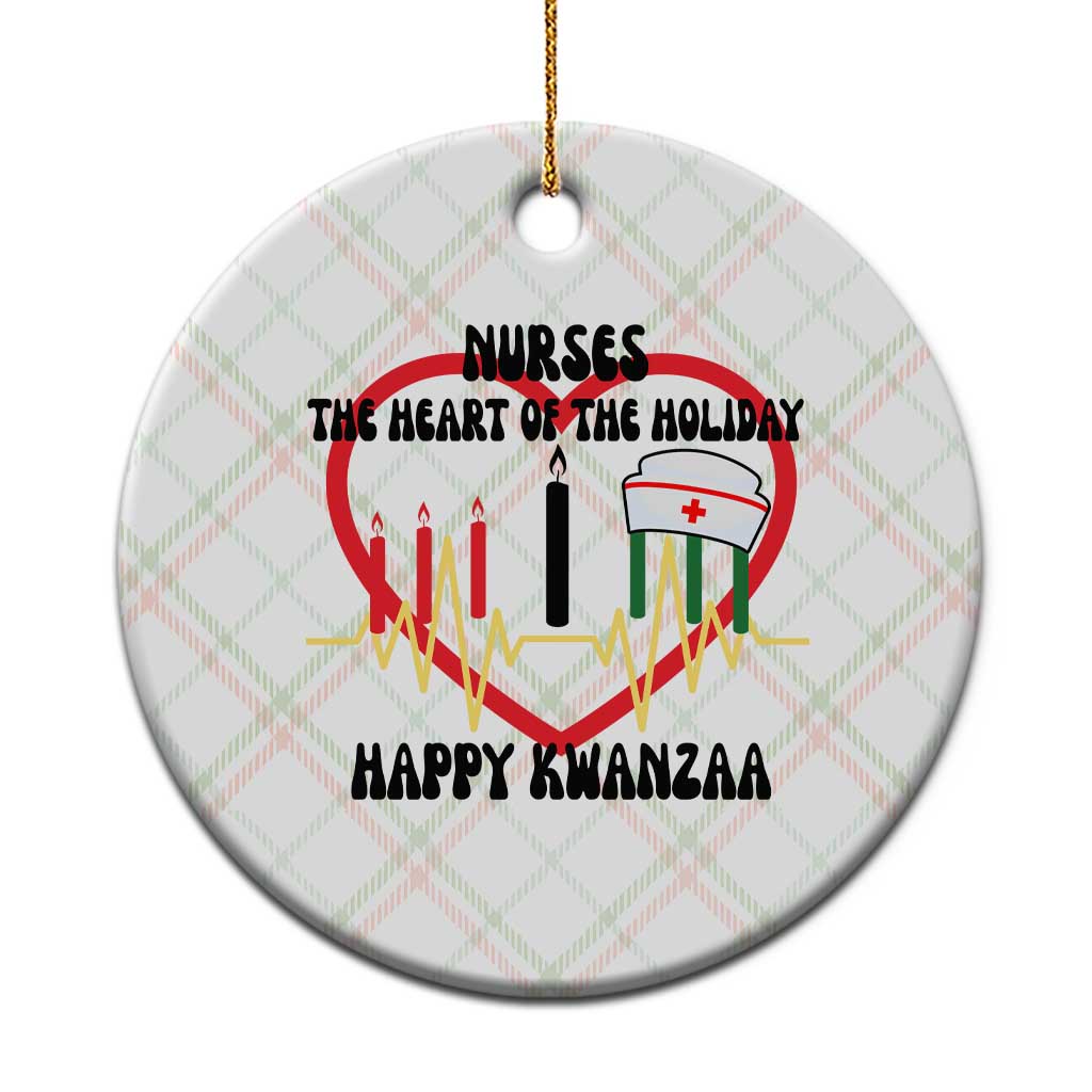 Nurse The Heart Of The Holiday Ceramic Ornament Happy Kwanzaa Medical Gift TS12 1pc Christmas Plaid Print Your Wear