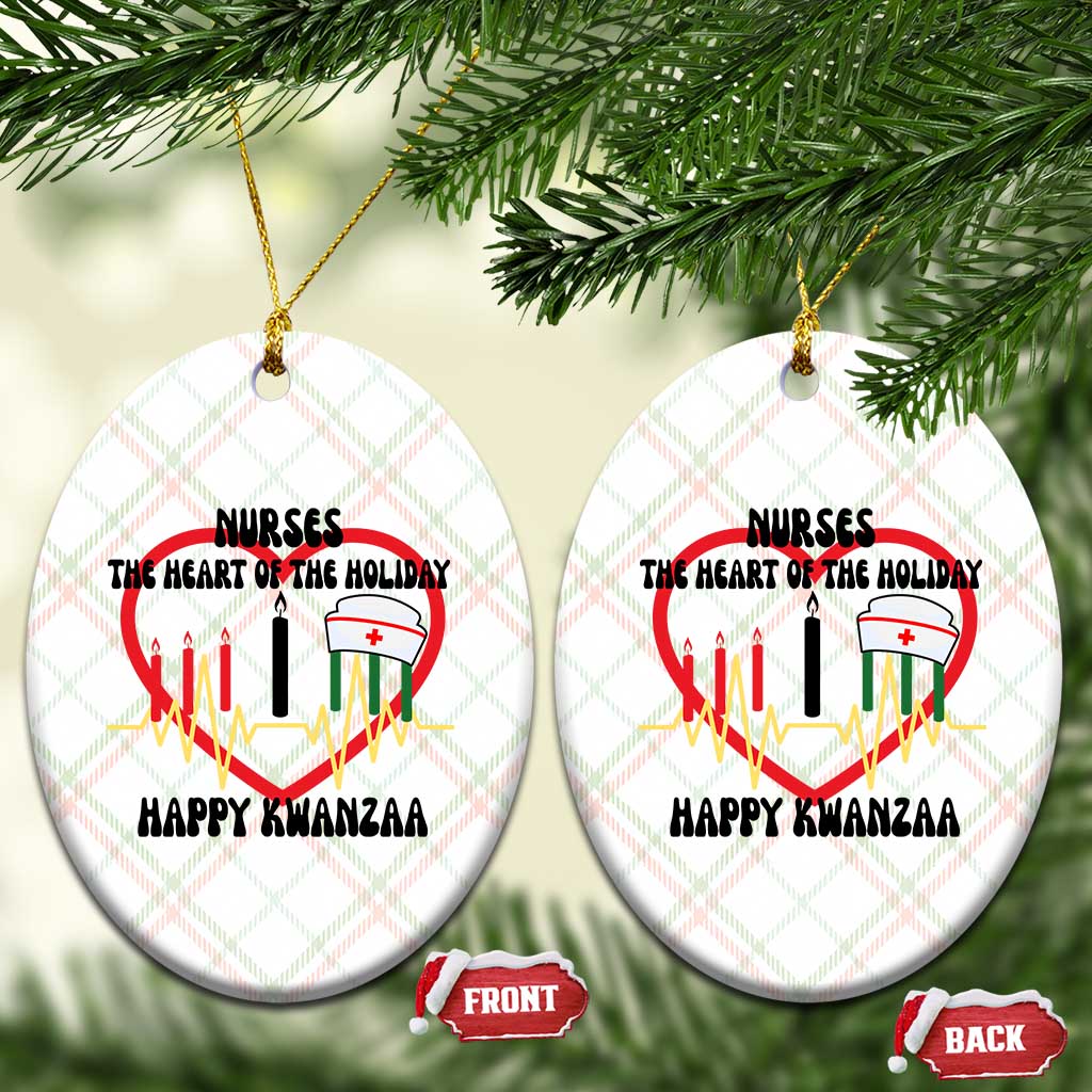 Nurse The Heart Of The Holiday Ceramic Ornament Happy Kwanzaa Medical Gift TS12 Print Your Wear