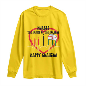 Nurse The Heart Of The Holiday Long Sleeve Shirt Happy Kwanzaa Medical Gift TS12 Daisy Print Your Wear