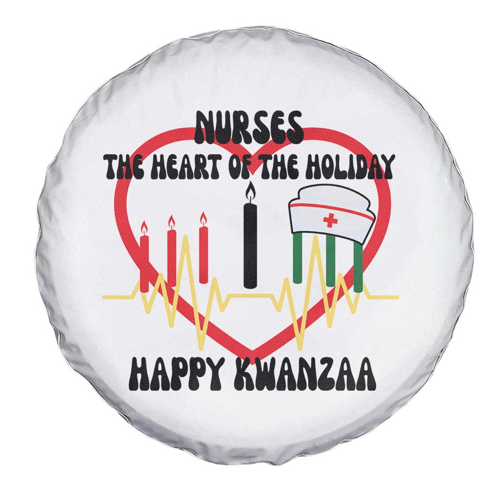 Nurse The Heart Of The Holiday Spare Tire Cover Happy Kwanzaa Medical Gift TS12 Print Your Wear