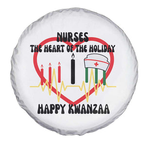 Nurse The Heart Of The Holiday Spare Tire Cover Happy Kwanzaa Medical Gift TS12 Print Your Wear