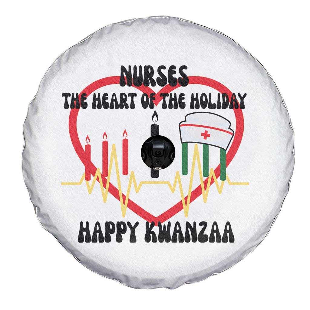 Nurse The Heart Of The Holiday Spare Tire Cover Happy Kwanzaa Medical Gift TS12 Print Your Wear