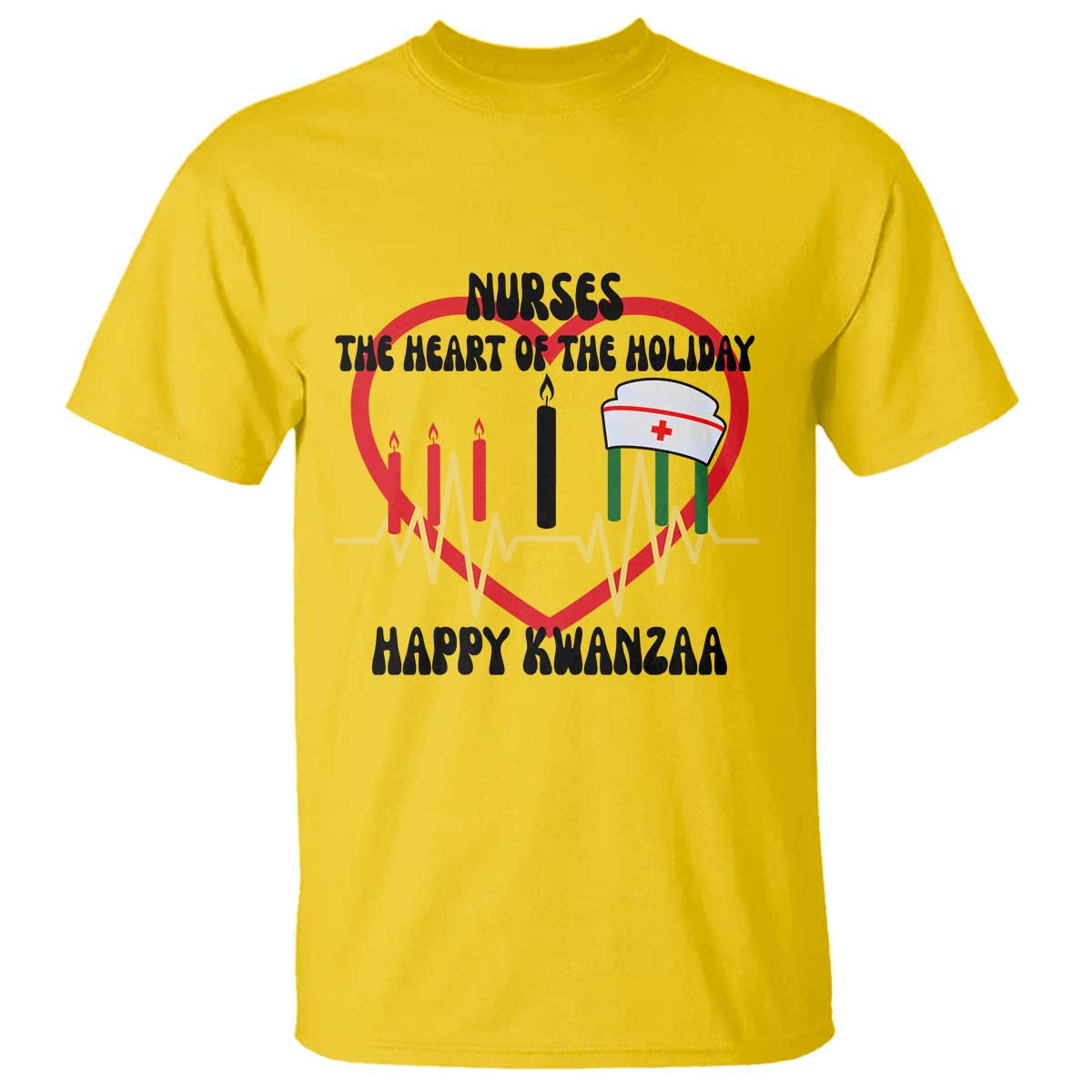 Nurse The Heart Of The Holiday T Shirt Happy Kwanzaa Medical Gift TS12 Daisy Print Your Wear