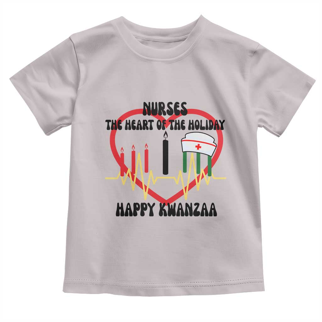 Nurse The Heart Of The Holiday Toddler T Shirt Happy Kwanzaa Medical Gift TS12 Ice Gray Print Your Wear