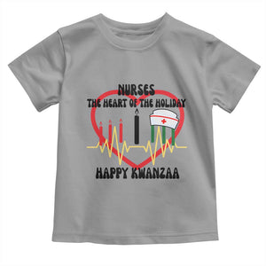 Nurse The Heart Of The Holiday Toddler T Shirt Happy Kwanzaa Medical Gift TS12 Sport Gray Print Your Wear
