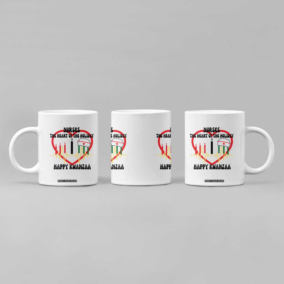 Nurse The Heart Of The Holiday Coffee Mug Happy Kwanzaa Medical Gift TS12 Print Your Wear