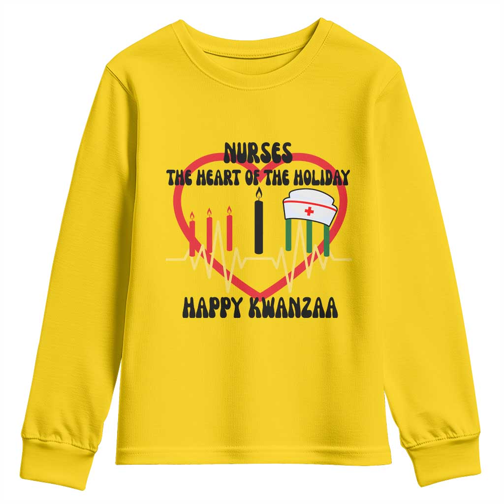 Nurse The Heart Of The Holiday Youth Sweatshirt Happy Kwanzaa Medical Gift TS12 Daisy Print Your Wear