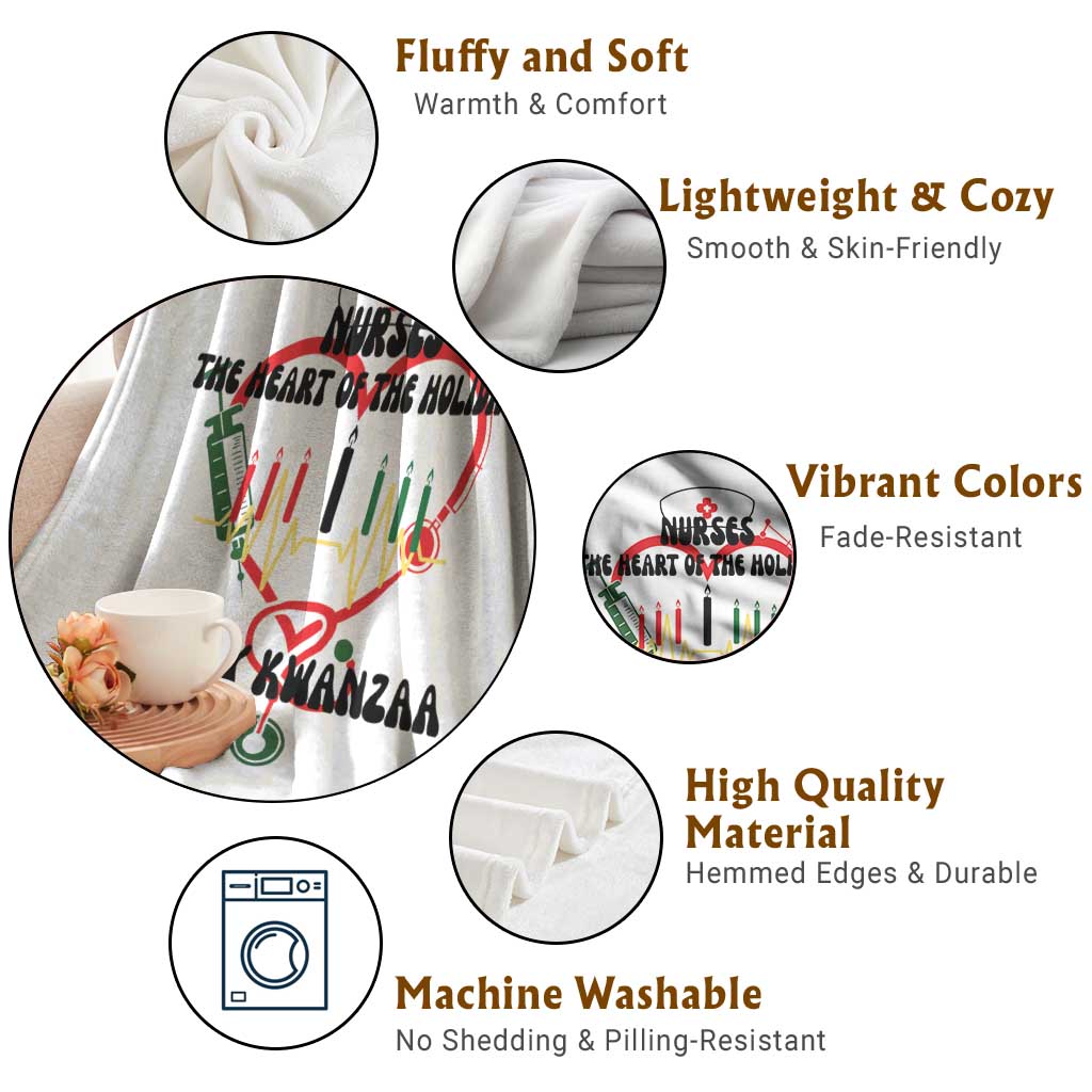 Nurses The Heart Of The Holiday Throw Blanket Kwanzaa Celebration Gift TS12 Print Your Wear