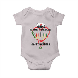 Nurses The Heart Of The Holiday Baby Onesie Kwanzaa Celebration Gift TS12 Ice Gray Print Your Wear