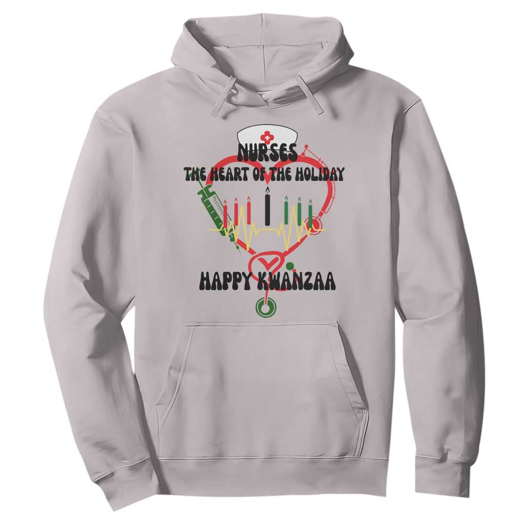 Nurses The Heart Of The Holiday Hoodie Kwanzaa Celebration Gift TS12 Ice Gray Print Your Wear