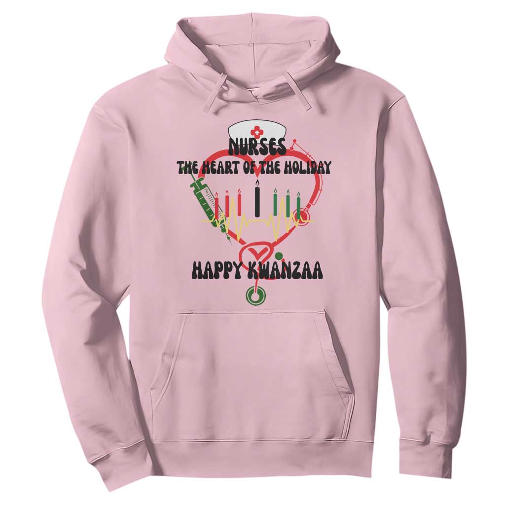 Nurses The Heart Of The Holiday Hoodie Kwanzaa Celebration Gift TS12 Light Pink Print Your Wear