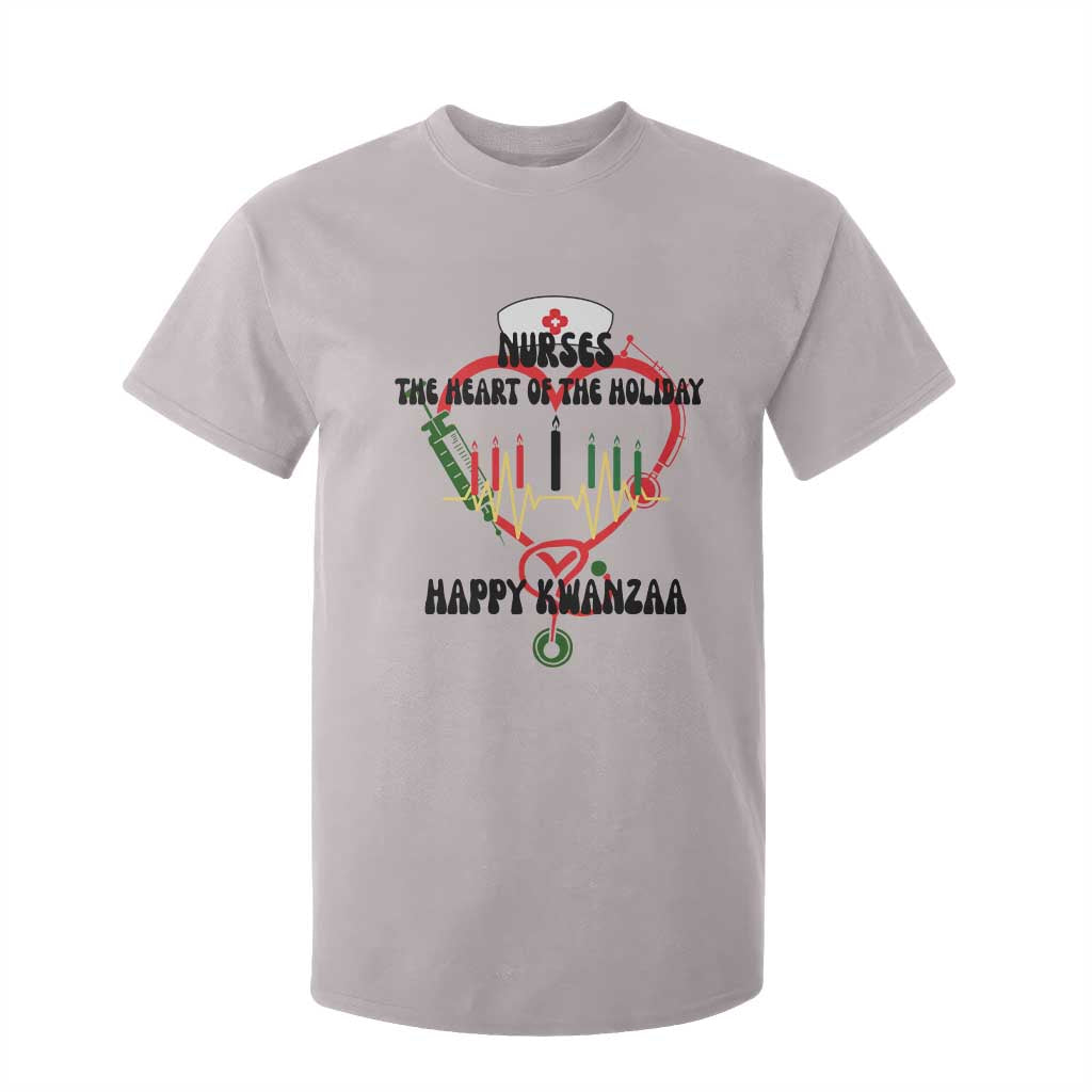 Nurses The Heart Of The Holiday T Shirt For Kid Kwanzaa Celebration Gift TS12 Ice Gray Print Your Wear