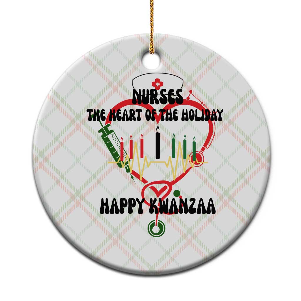 Nurses The Heart Of The Holiday Ceramic Ornament Kwanzaa Celebration Gift TS12 1pc Christmas Plaid Print Your Wear
