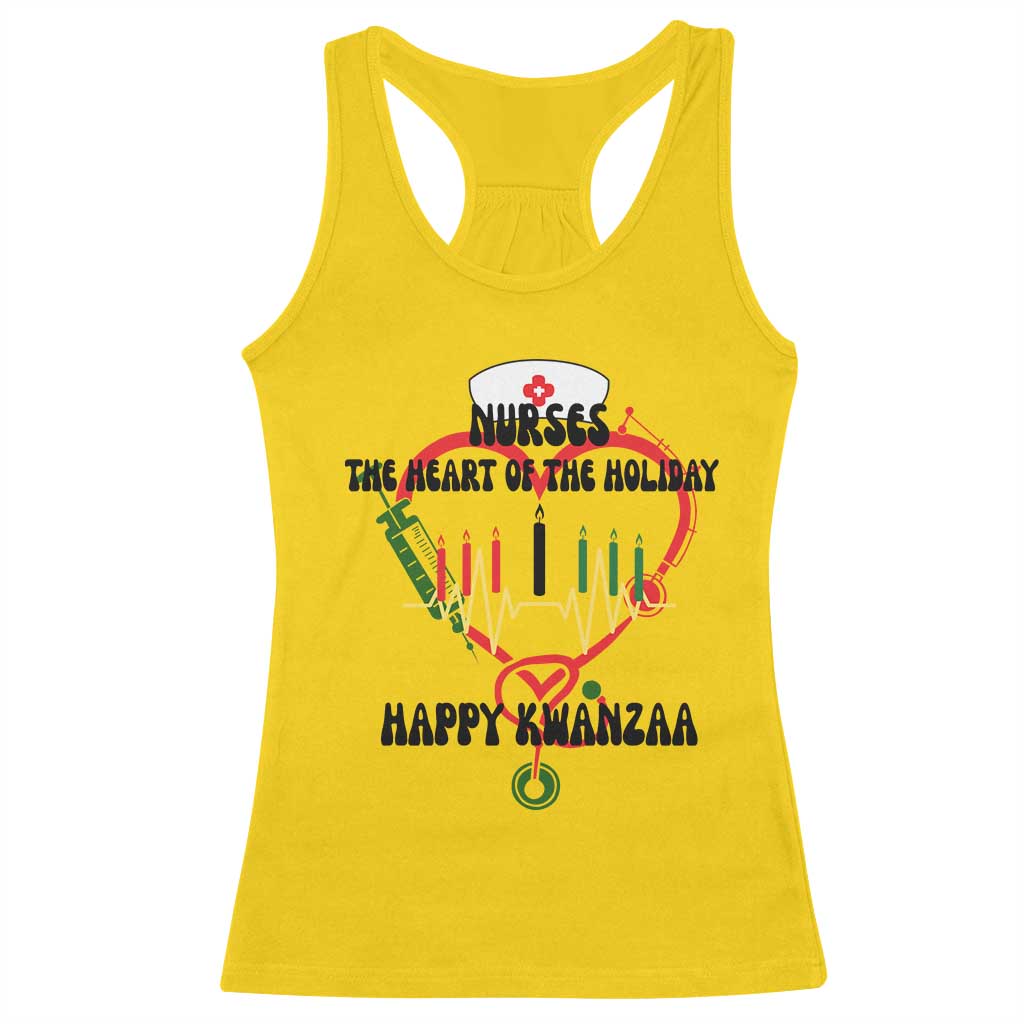 Nurses The Heart Of The Holiday Racerback Tank Top Kwanzaa Celebration Gift TS12 Daisy Print Your Wear