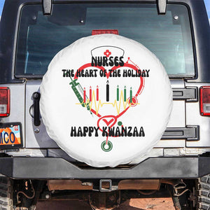 Nurses The Heart Of The Holiday Spare Tire Cover Kwanzaa Celebration Gift TS12 No hole White Print Your Wear