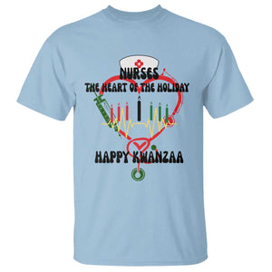 Nurses The Heart Of The Holiday T Shirt Kwanzaa Celebration Gift TS12 Light Blue Print Your Wear