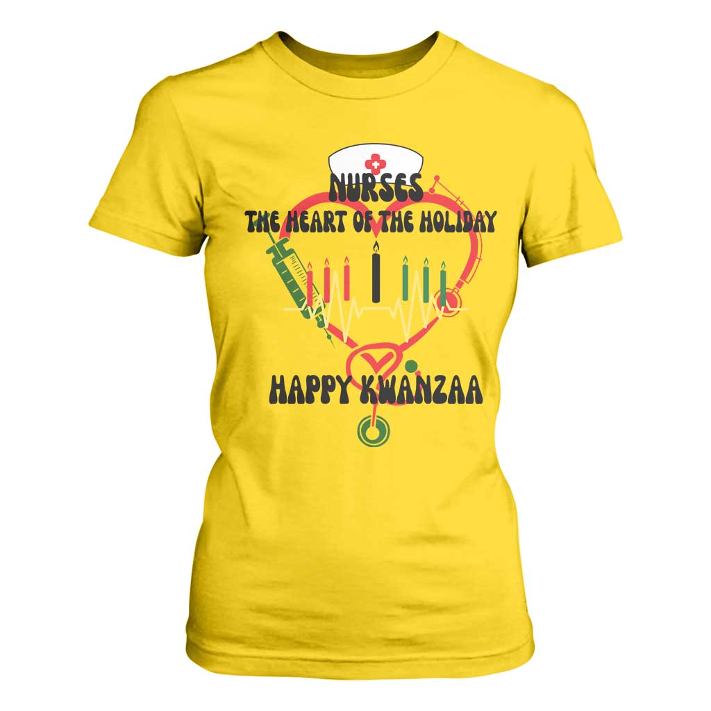 Nurses The Heart Of The Holiday T Shirt For Women Kwanzaa Celebration Gift TS12 Daisy Print Your Wear