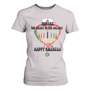 Nurses The Heart Of The Holiday T Shirt For Women Kwanzaa Celebration Gift TS12 Ice Gray Print Your Wear