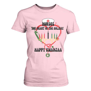 Nurses The Heart Of The Holiday T Shirt For Women Kwanzaa Celebration Gift TS12 Light Pink Print Your Wear