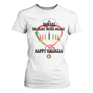 Nurses The Heart Of The Holiday T Shirt For Women Kwanzaa Celebration Gift TS12 White Print Your Wear