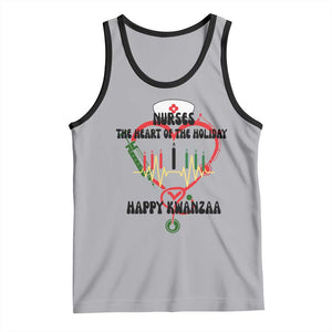 Nurses The Heart Of The Holiday Tank Top Kwanzaa Celebration Gift TS12 Athletic Heather Black Print Your Wear