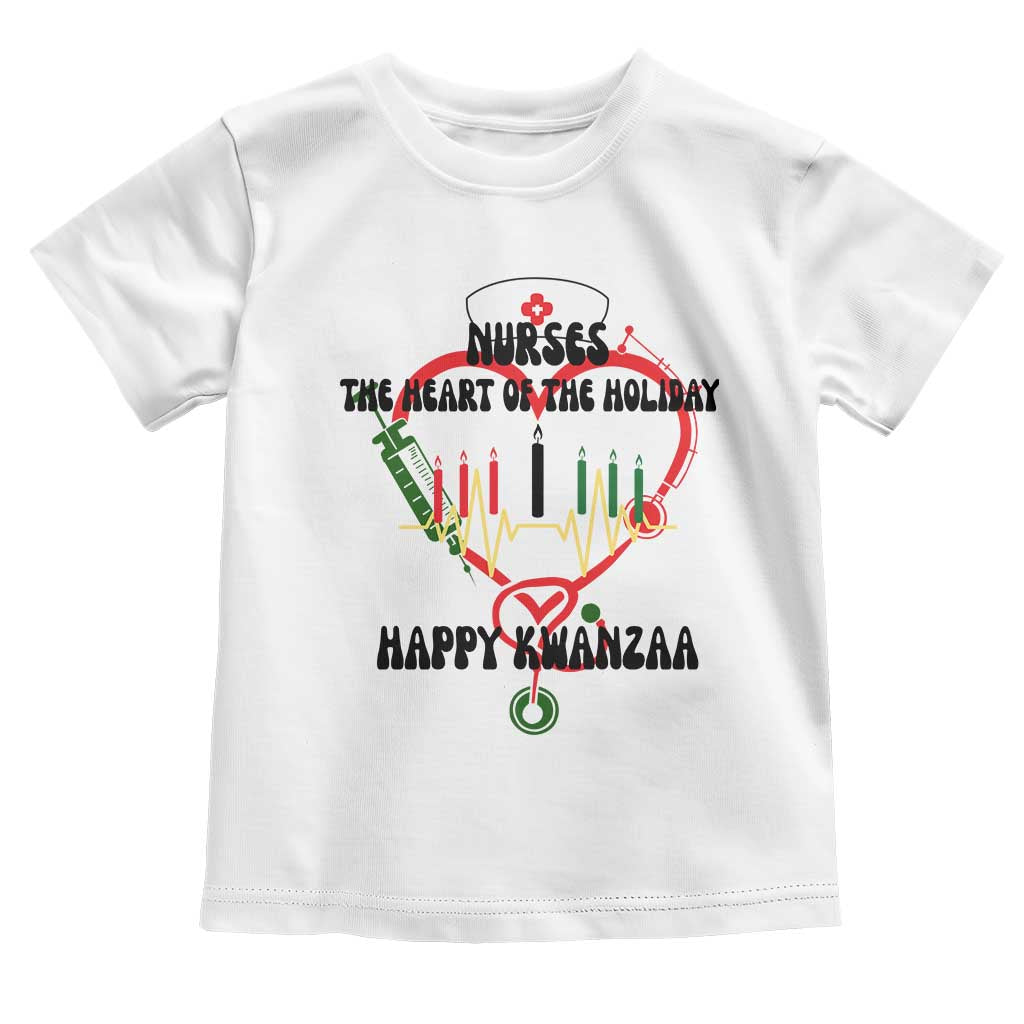 Nurses The Heart Of The Holiday Toddler T Shirt Kwanzaa Celebration Gift TS12 White Print Your Wear