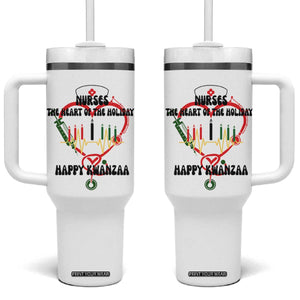 Nurses The Heart Of The Holiday Tumbler With Handle Kwanzaa Celebration Gift TS12 One Size: 40 oz White Print Your Wear