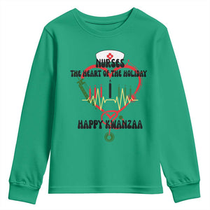 Nurses The Heart Of The Holiday Youth Sweatshirt Kwanzaa Celebration Gift TS12 Irish Green Print Your Wear