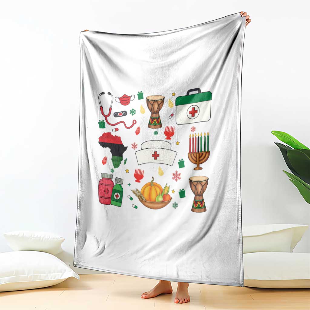 Happy Kwanzaa Nurse Pride Throw Blanket African Culture Holiday Gift TS12 Print Your Wear
