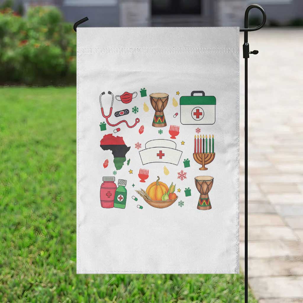 Happy Kwanzaa Nurse Pride Garden Flag African Culture Holiday Gift - Print Your Wear