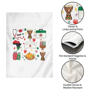 Happy Kwanzaa Nurse Pride Garden Flag African Culture Holiday Gift - Print Your Wear