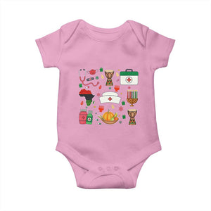 Happy Kwanzaa Nurse Pride Baby Onesie African Culture Holiday Gift TS12 Light Pink Print Your Wear