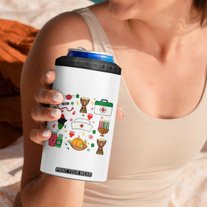 Happy Kwanzaa Nurse Pride 4 in 1 Can Cooler Tumbler African Culture Holiday Gift - Print Your Wear