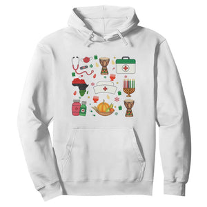 Happy Kwanzaa Nurse Pride Hoodie African Culture Holiday Gift TS12 White Print Your Wear