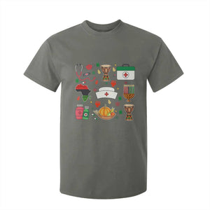 Happy Kwanzaa Nurse Pride T Shirt For Kid African Culture Holiday Gift TS12 Military Green Print Your Wear