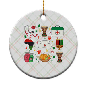 Happy Kwanzaa Nurse Pride Ceramic Ornament African Culture Holiday Gift TS12 1pc Christmas Plaid Print Your Wear