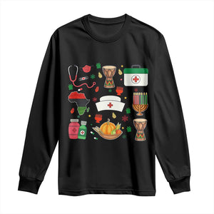 Happy Kwanzaa Nurse Pride Long Sleeve Shirt African Culture Holiday Gift TS12 Black Print Your Wear