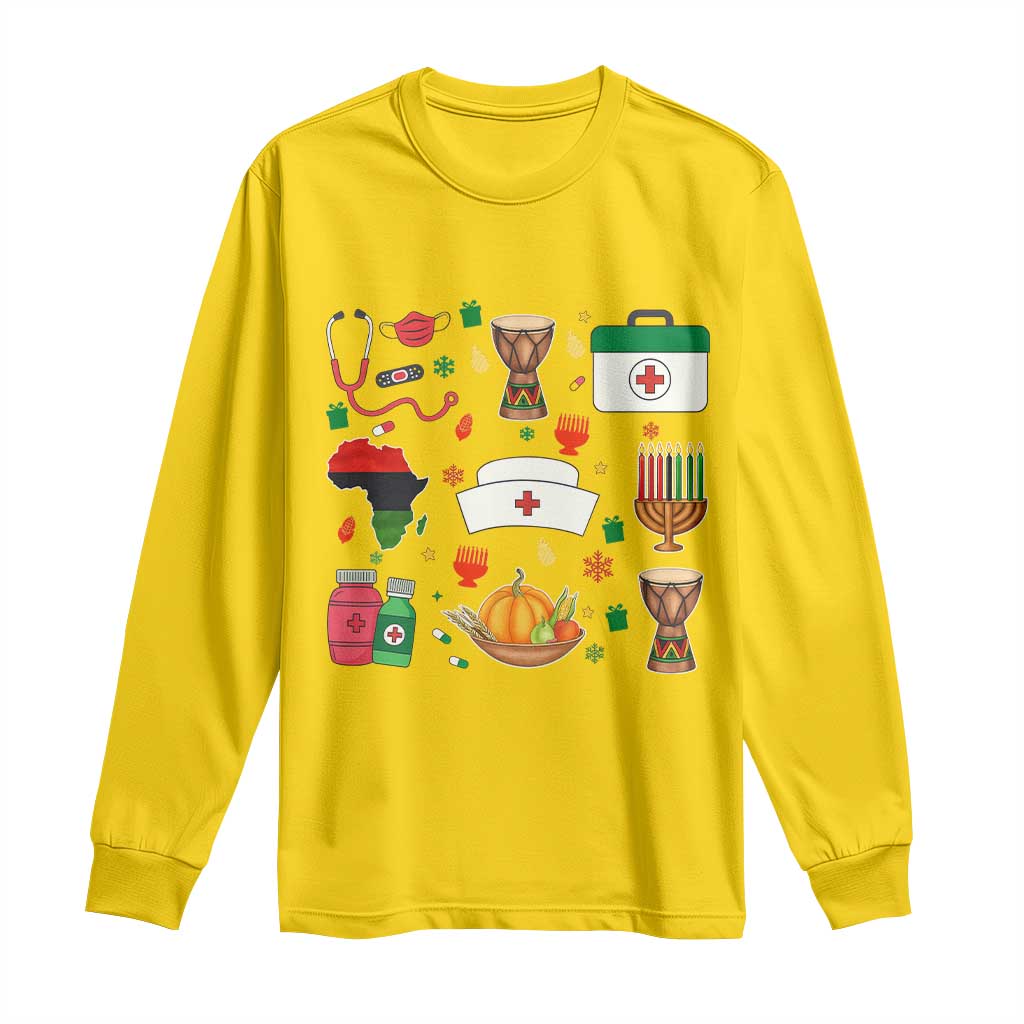 Happy Kwanzaa Nurse Pride Long Sleeve Shirt African Culture Holiday Gift TS12 Daisy Print Your Wear