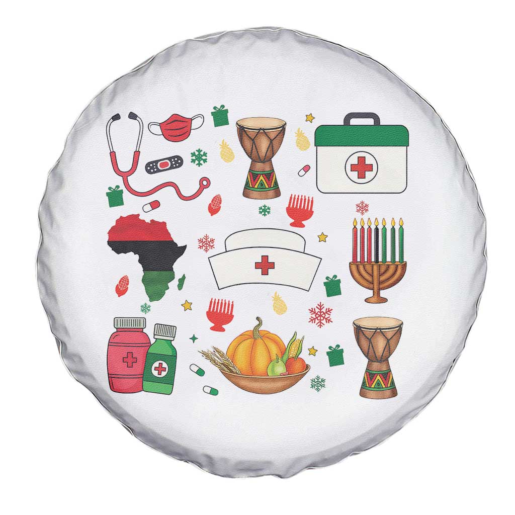 Happy Kwanzaa Nurse Pride Spare Tire Cover African Culture Holiday Gift - Print Your Wear