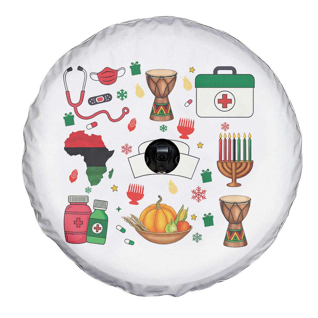 Happy Kwanzaa Nurse Pride Spare Tire Cover African Culture Holiday Gift - Print Your Wear