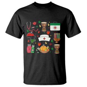 Happy Kwanzaa Nurse Pride T Shirt African Culture Holiday Gift TS12 Black Print Your Wear