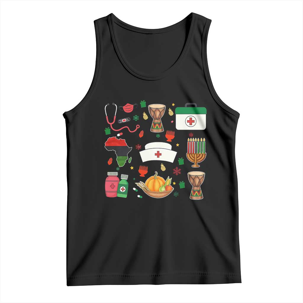 Happy Kwanzaa Nurse Pride Tank Top African Culture Holiday Gift - Print Your Wear