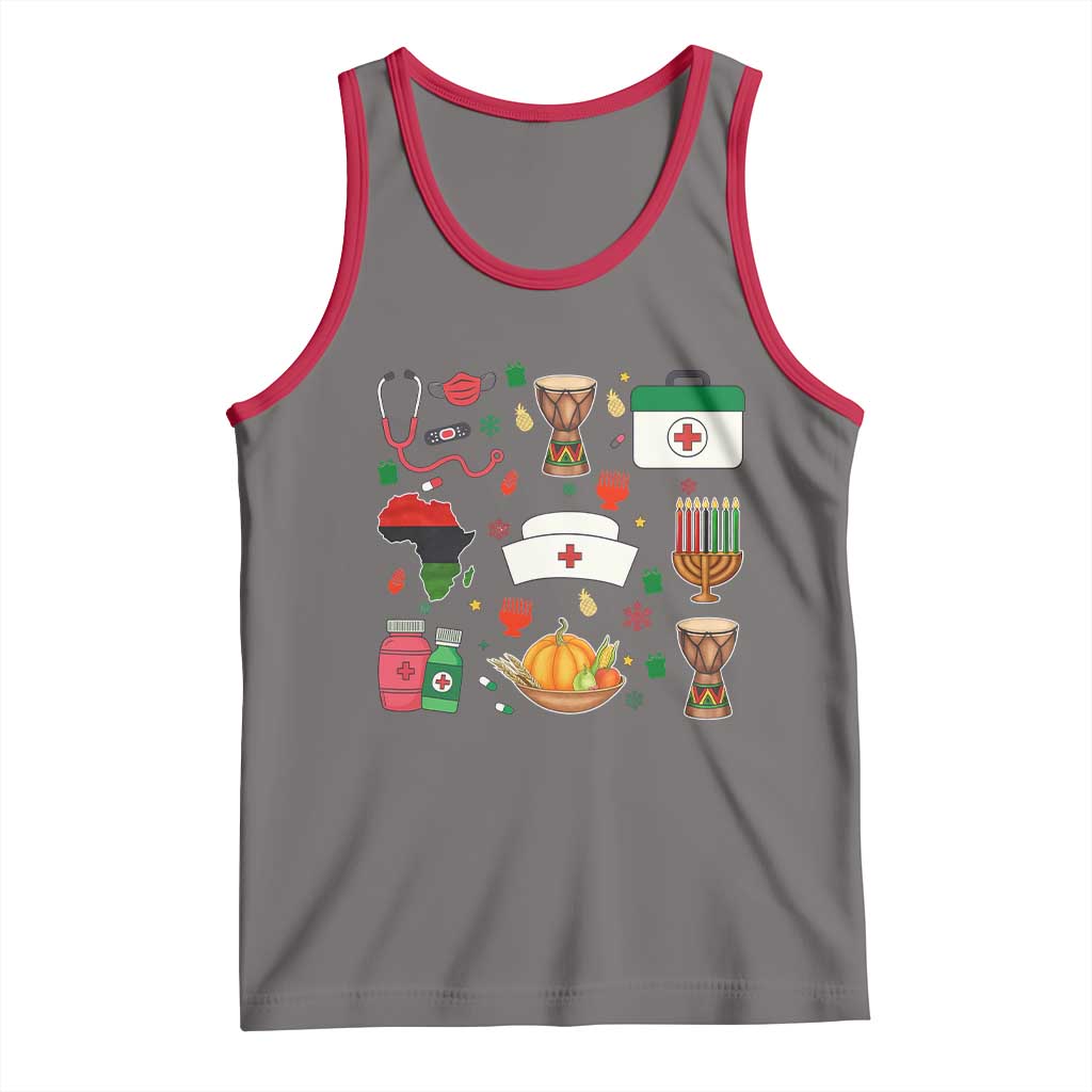 Happy Kwanzaa Nurse Pride Tank Top African Culture Holiday Gift - Print Your Wear