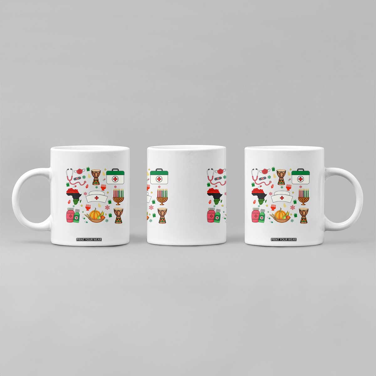 Happy Kwanzaa Nurse Pride Coffee Mug African Culture Holiday Gift TS12 Print Your Wear