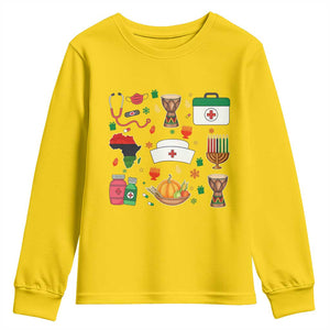 Happy Kwanzaa Nurse Pride Youth Sweatshirt African Culture Holiday Gift TS12 Daisy Print Your Wear