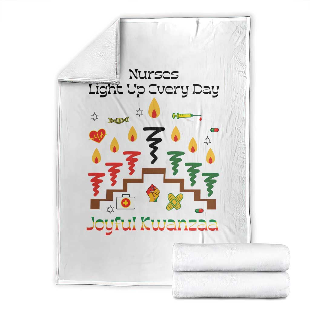 Joyful Kwanzaa Nurse Gift Throw Blanket Light Up Everyday TS12 White Print Your Wear
