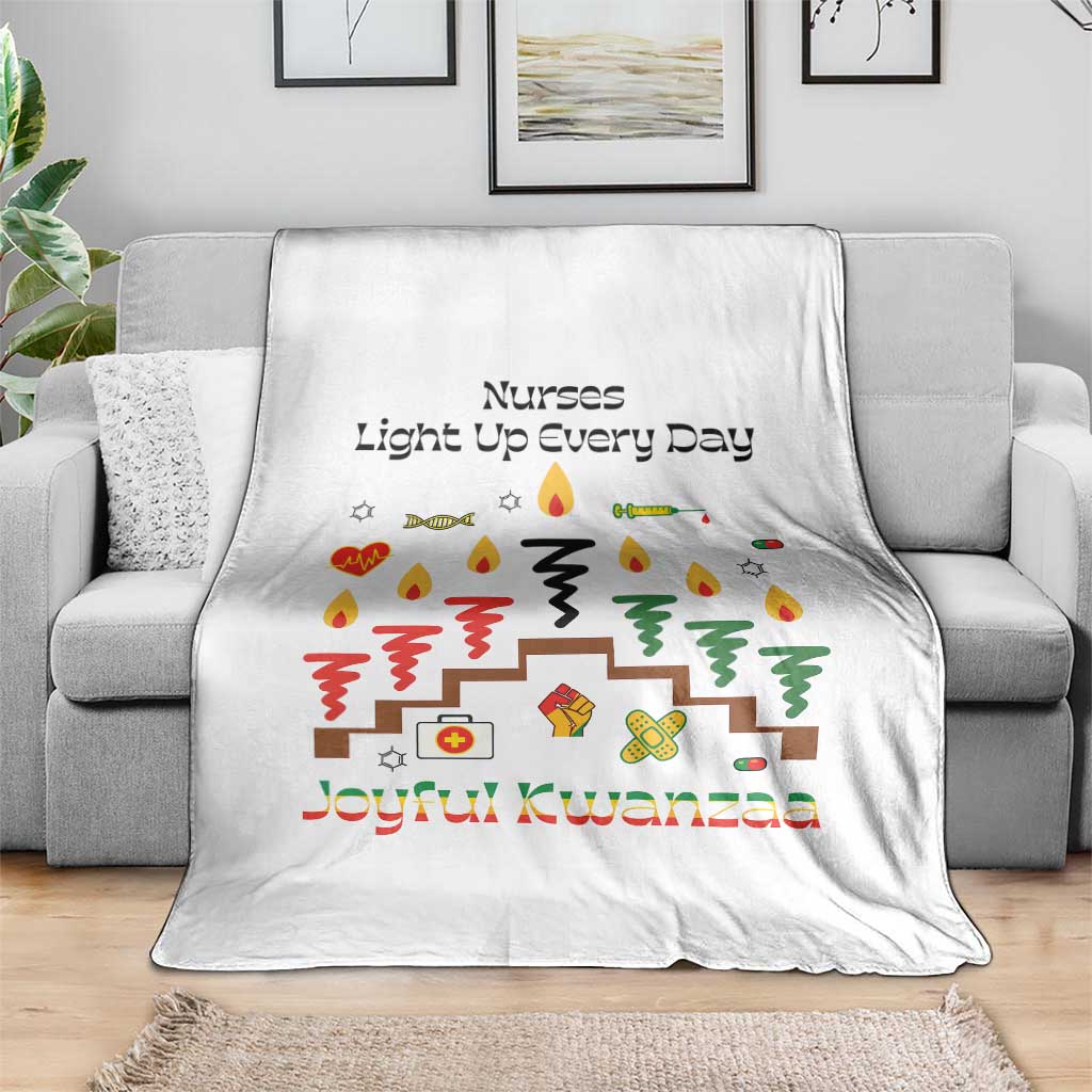 Joyful Kwanzaa Nurse Gift Throw Blanket Light Up Everyday TS12 Print Your Wear
