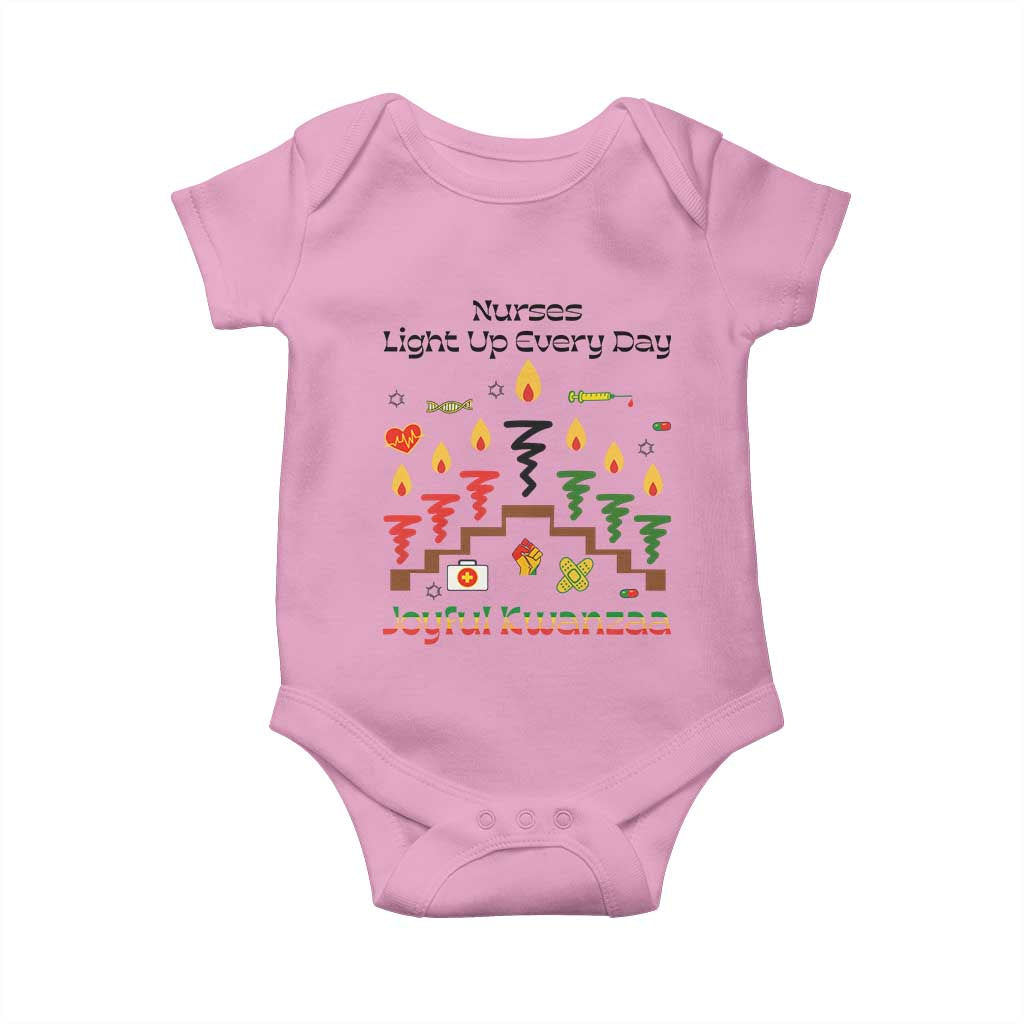 Joyful Kwanzaa Nurse Gift Baby Onesie Light Up Everyday TS12 Light Pink Print Your Wear