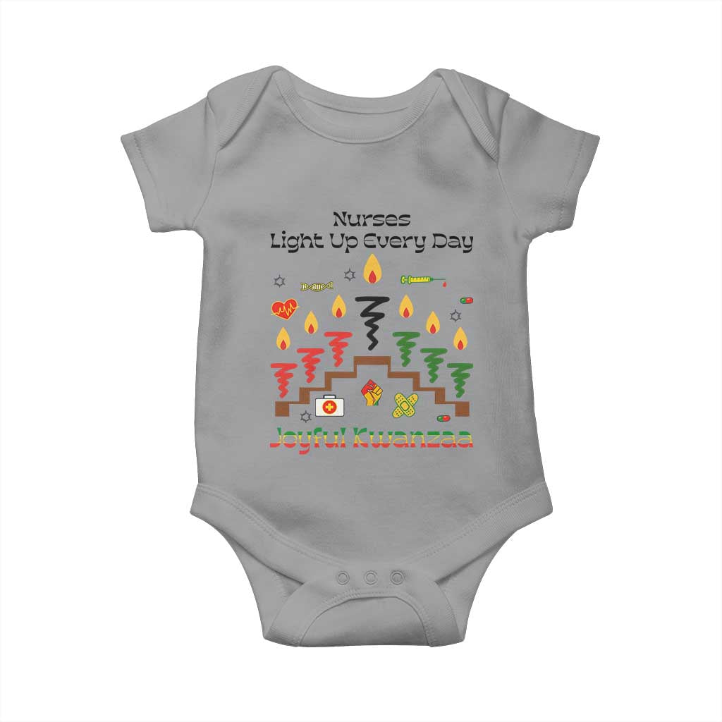 Joyful Kwanzaa Nurse Gift Baby Onesie Light Up Everyday TS12 Sport Gray Print Your Wear